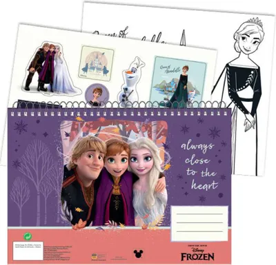 Produktbild von Disney Heart A/4 Spiral-Skizzenbuch mit 40 Seiten und Aufklebern