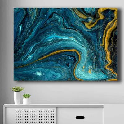 Immagine prodotto di Wallity, 70100NISC-018, tela decorativa, 100% TELA (spessore: 2,8 mm), blu, 70 x 100 cm
