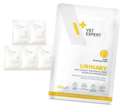 Zdjęcie produktu dla Vet Expert Urinary Mokra Karma Weterynaryjna Dla Kota Z Kurczakiem 6x100g Drogi Moczowe