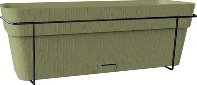 Immagine prodotto di Fioriera da balcone STEFANPLAST Ethica, 9 L, 50x18x17 cm, Verde Oliva