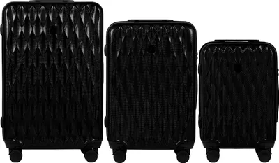Produktbild von Wings Golden Eagle Kofferset: 3-tlg. Schwarz, robust, TSA-Schloss