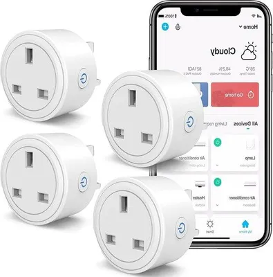 Image de Prises intelligentes avec minuterie WiFi - Lot de 4, compatibles Alexa, télécommande
