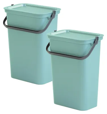 Immagine prodotto di Set di 2 contenitori per rifiuti da 10 litri con maniglia