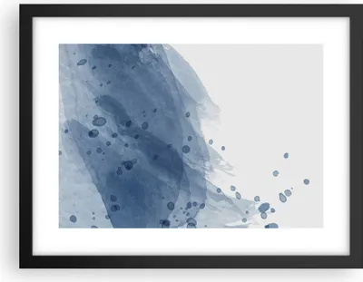 Produktbild von Gerahmtes Poster - Schwarzer Rahmen - Blau Weiß Hintergrund - 40x30 cm - Wand Bild - Wanddeko - Wandbilder - Kunstposter - Wandposter - Bilderrahmen - Bilder - Kunstdruck - P2BAA40x30-5088