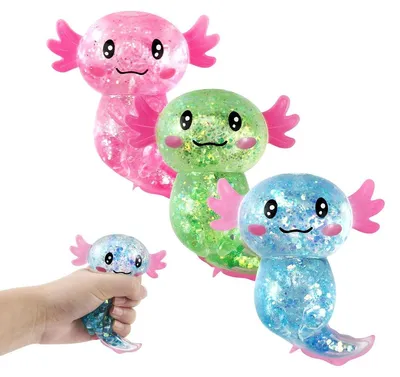 Image de Lot de 3 jouets anti-stress en forme d'axolotl