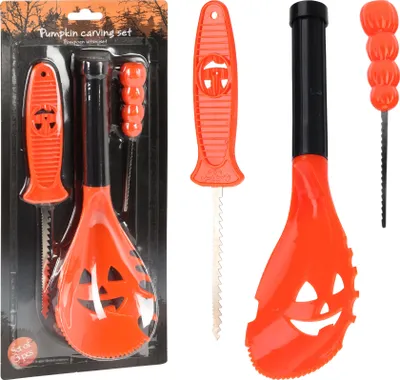 Produktbild von Kürbis Schnitzset 3tlg. HALLOWEEN