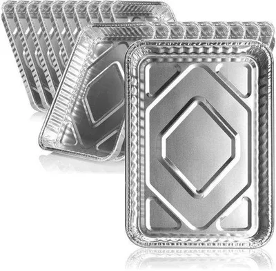 Productafbeelding van 20x grillschaal, wegwerpkommen van aluminium, aluminium grillpan