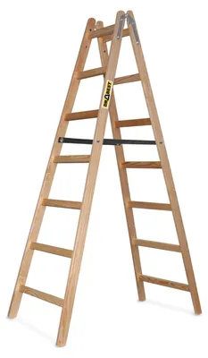 Immagine prodotto di Drabest | Scala en bois 7 gradini 150 kg - Conception stable - Idéale pour la maison et le travail