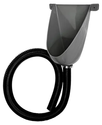 Produktbild von Wasserloses Urinal aus Kunststoff mit Schlauch und Schlauchschelle für Camping, Garten, Keller und Baustelle, hergestellt in Europa