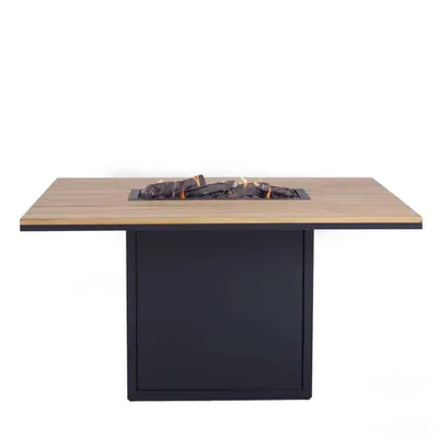 Productafbeelding van Cosiloft 120 relax excl. glasdining tafel black frame / teak top Cosi