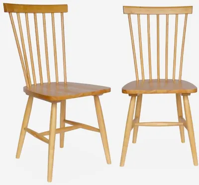 Produktbild von sweeek - 2er-Set Stühle aus Hevea-Holz - Natur