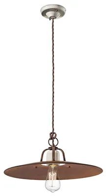 Zdjęcie produktu dla Lampa wisząca Ferroluce Grunge vintage Ø 40 cm okrągła