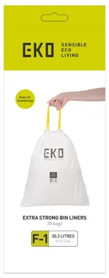 Productafbeelding van EKO - Afvalzakken 30.3 liter (F1) - Plastic - Weiß