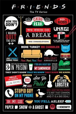 Image de Friends Infographic - Impression d'affiches - Taille 61x91,5 cm