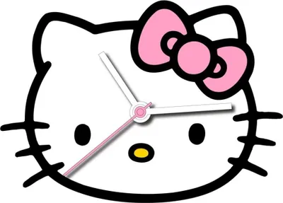 Image de Horloge murale Hello Kitty Mdf rose rose Taille unique