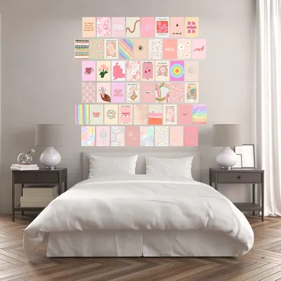 Produktbild von Wandcollageset Pastellfarben, 50 Poster, für Teenagerzimmer