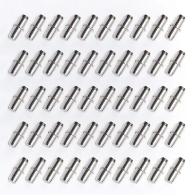 Zdjęcie produktu dla Metalowe wsporniki półek 50x, 6 mm, nierdzewne, do szafy, regału, solidne i trwałe