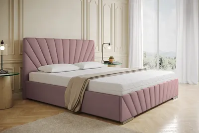 Produktbild von Polsterbett RAY - Komfortbett mit Stauraum, Doppelbett, Rosa, 180x200cm, Bett ohne Matratze