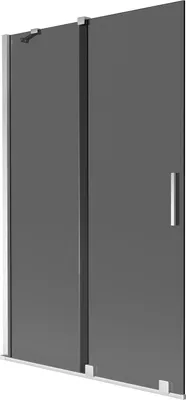 Immagine prodotto di Mexen Velar paratia per vasca da bagno scorrevole a 2 ante 110 x 150 cm, grafite, cromo - 896-110-000-41-01