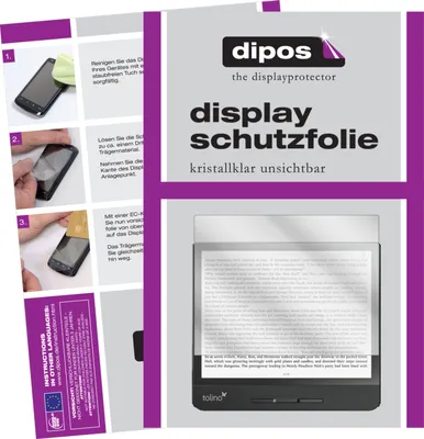 Produktbild von 2x Schutzfolie für Tolino Epos 2 klar Displayschutzfolie Folie Display Schutz dipos