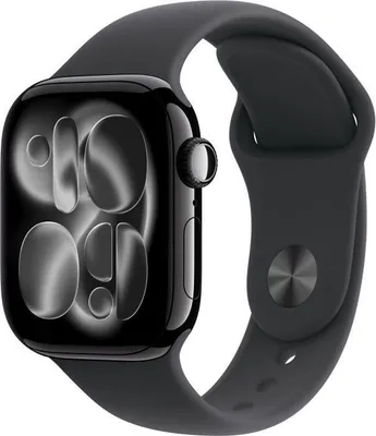 Obrázok produktu pre Apple Watch Series 11 GPS + Cellular, 42 mm, telo z čierneho hliníka, čierne športové remienky M/L