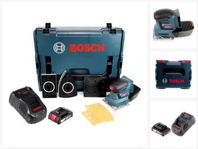 Produktbild von Bosch GSS 18V-10 Akku Schwingschleifer 18V + 1x Akku 2,0Ah + Ladegerät + L-Boxx