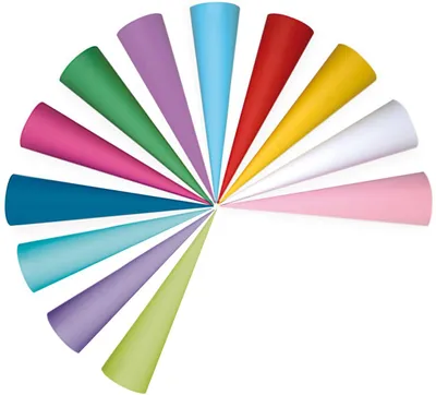 Produktbild von Bastelschultüte Buntkarton sortiert 70 cm, 1 Stück