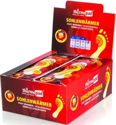 Produktbild von THERMOPAD 10x Paar Sohlenwärmer Größe S (36-37) 9 Std Wärme 78091