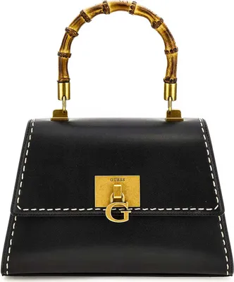 Produktbild von Guess Stephi Bamboo Hardware Flaps Damen KunstlederTaschen In Schwarz – undefined / Schwarz