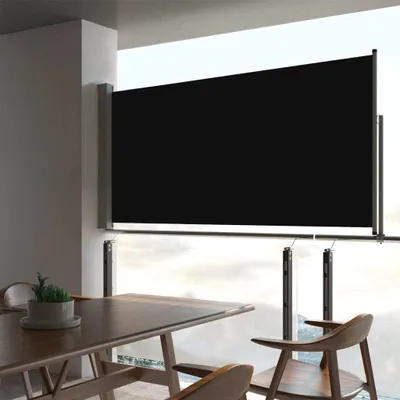 Produktbild von Eleganter Ausziehbare Seitenmarkise 80×300 cm Schwarz GermanyMöbel 34401 - Sonnenschirme