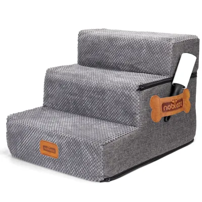 Produktbild von Nobleza Hundetreppe 3 Schichten Haustiertreppe , Rutschfest Katzentreppe, für Kleine Hunde Welpe Katzen aus Sofa Bett