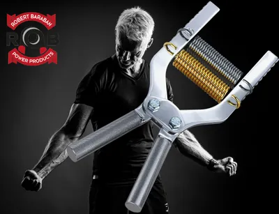 Produktbild von Robert Baraban Hand Gripper, verstellbar mit 2 Federn, Chrom, doppelt gelagert, Handkrafttrainer