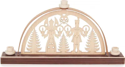 Zdjęcie produktu dla Mini łuk świąteczny Anioł/Górnik szer. x wys. 17,5 x 8 cm NOWY