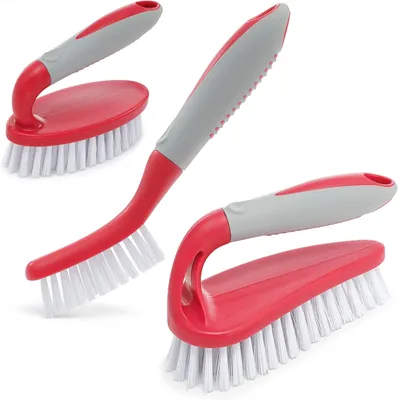 Immagine prodotto di Solidchoice - Set di 3 spazzole ergonomiche per la pulizia di bagni e piastrelle