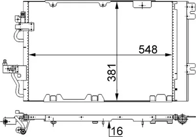 Produktbild von MAHLE AC 375 000S Kondensator Klimaanlage Klimakondensator für OPEL ZAFIRA B (A05) +Trockner