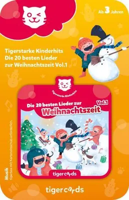 Produktbild von tigercard - Die 20 schönsten Weihnachtslieder - Tigermedia Karten