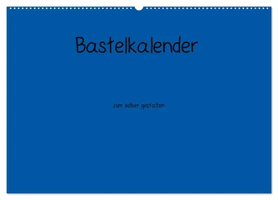 Produktbild von Bastelkalender - Blau (Wandkalender 2027 DIN A2 quer), CALVENDO Monatskalender