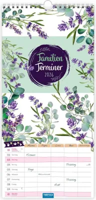 Produktbild von Trötsch Familienkalender Familienterminer Blumen 2026