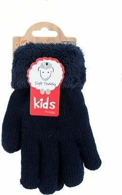 dunkelblaue Kinderhandschuhe