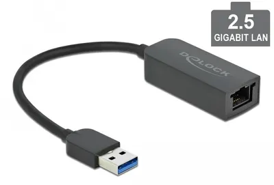 Productafbeelding van Delock 66646 DELOCK Adapter USB Typ-A Stecker zu 2,5 Gigabit LAN kompakt