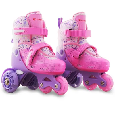 Produktbild von Rollschuhe Verstellbar Inliner Leucht Inlineskates für Mädchen/Jungen mit Leuchtenden Rädern,für Mädchen/Jungen und Anfänger LB3-XS
