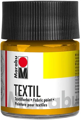 Produktbild von Marabu Textilfarbe "Textil" mittelgelb 50 ml im Glas