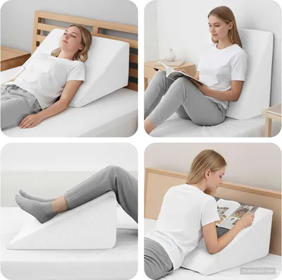 Produktbild von "Schlussverkauf" moderne Beinkissen - für jedes Schlafzimmer - Uni Weiß 60x50x30 cm  C17347