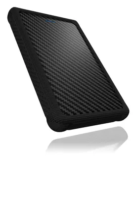 Obrázok produktu pre ICY BOX IB-223U3a-B; Externý kryt pre 2,5" SATA HDD na rozhranie USB3.0, bez skrutiek, so silikónovým chráničom, čierny