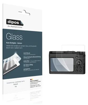 Produktbild von 2x Schutzfolie für fceoul Y6 matt - Anti-Shock 9H Folie dipos Glass Kunststoffglas