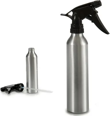 Produktbild von Metall Sprühflasche Leer Silber – 1x 300ML – Sprühflasche Metall – Sprühflasche – Sprühflasche – Wasserzerstäuber – Sprühflasche