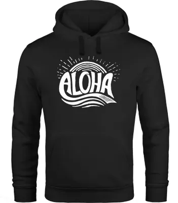 Produktbild von Hoodie Herren Aloha Surf Kapuzen-Pullover Männer Neverless® schwarz 3XL
