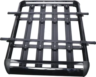 Obrázek produktu pro Střešní nosič – střešní box pro SUV/auto – univerzální velikost – jednovrstvý – lehký hliník – s příčníky – 127 × 97 cm – černý