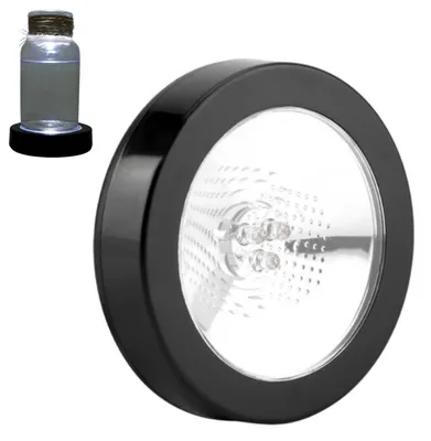 LED-Untersetzer, leuchtend, rund, für Flaschen, Weiß 01