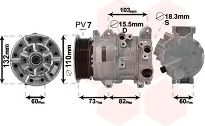 Produktbild von VAN WEZEL 5300K685 Klimaanlage Klimakompressor für LEXUS IS II (GSE2, ALE2, USE2)